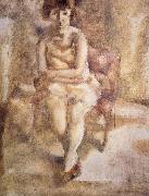 Jules Pascin Have red hair Lass Sweden oil painting artist